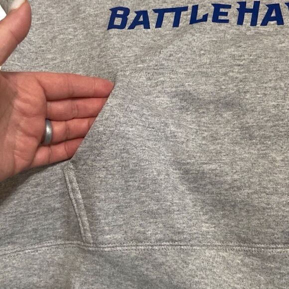 NWT XFL UFL St Louis Battlehawks Logo Ladies Gray Pullover Hoodie Ladies Large - Picture 7 of 11